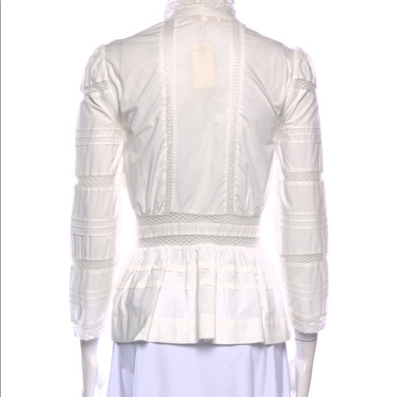 Maje Embroidered Poplin Blouse - Picture 3 of 8